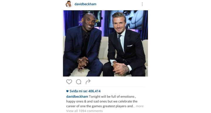 David Beckham, Kobe Bryant