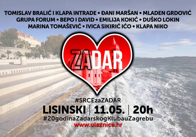 Klapa Intrade: Humanitarni koncert Srce za Zadar!