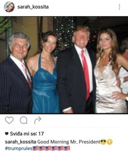 Sarah Ivanković, Donald Trump