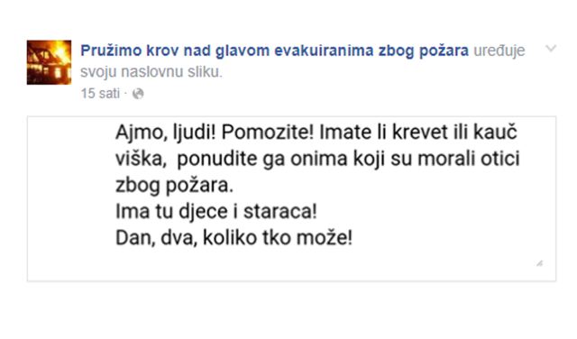 Facebook: Provjera statusa u izvanrednoj situaciji na lokaciji Split, Croatia