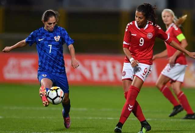 Hrvatska ženska nogometna reprezentacija protiv Danske za SP u Francuskoj
