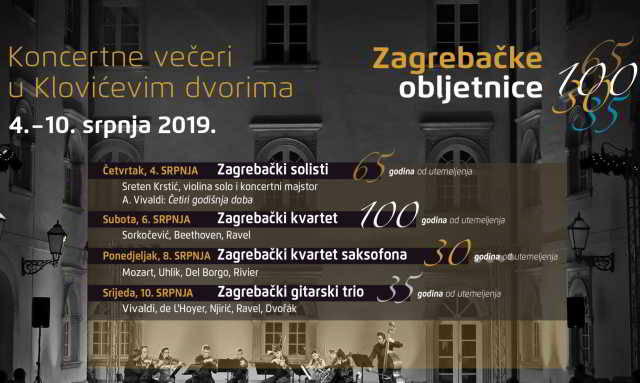 Koncertne večeri u Klovićevim dvorima – Zagrebačke obljetnice