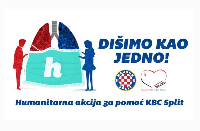 Dišimo kao jedno: Hajduk i Bilo srce za KBC Split! #ostanidoma