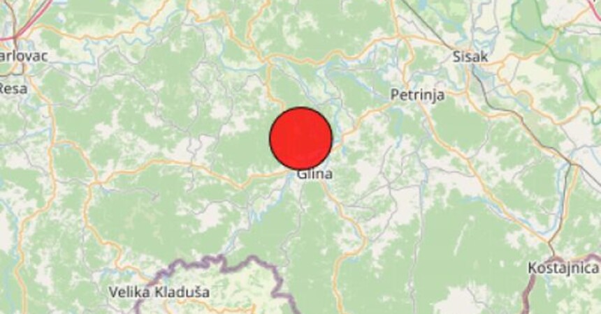 Jutros prilično jaki potresi kod Gline – 4.2 i 2.4 prema Richteru