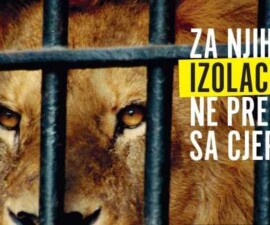 Životinje – Doživotni zatočenici na plakatima diljem Hrvatske