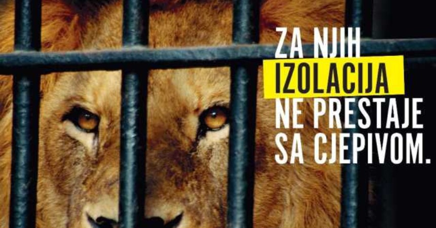 Životinje – Doživotni zatočenici na plakatima diljem Hrvatske